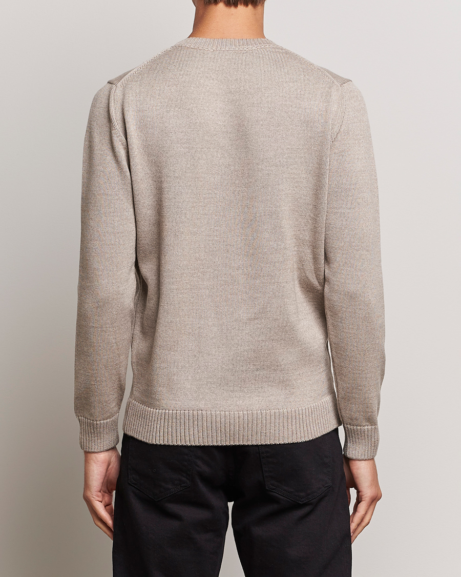 Herre | Trøjer | Stenströms | Chunky Merino Crew Neck Beige