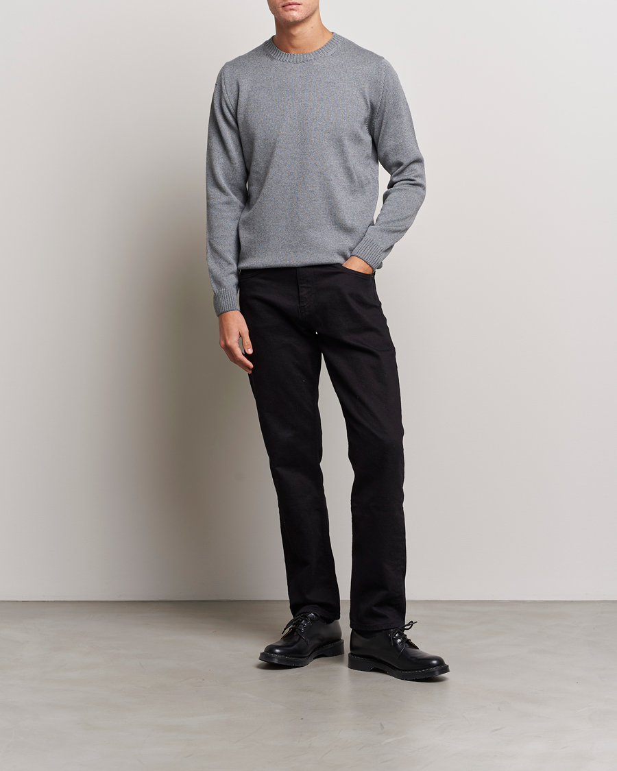 Herre | Trøjer | Stenströms | Chunky Merino Crew Neck Grey