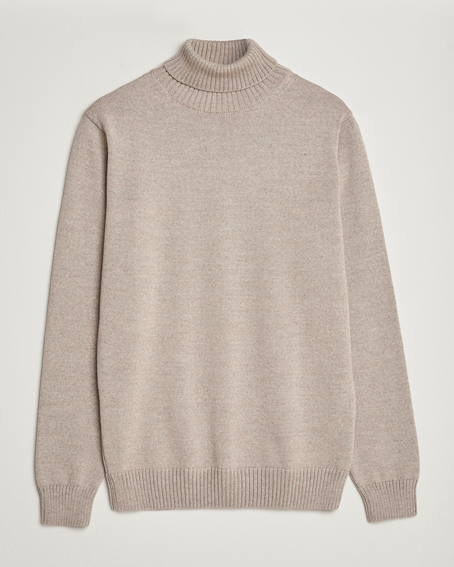 Herre | Trøjer | Stenströms | Chunky Merino Rollneck Beige