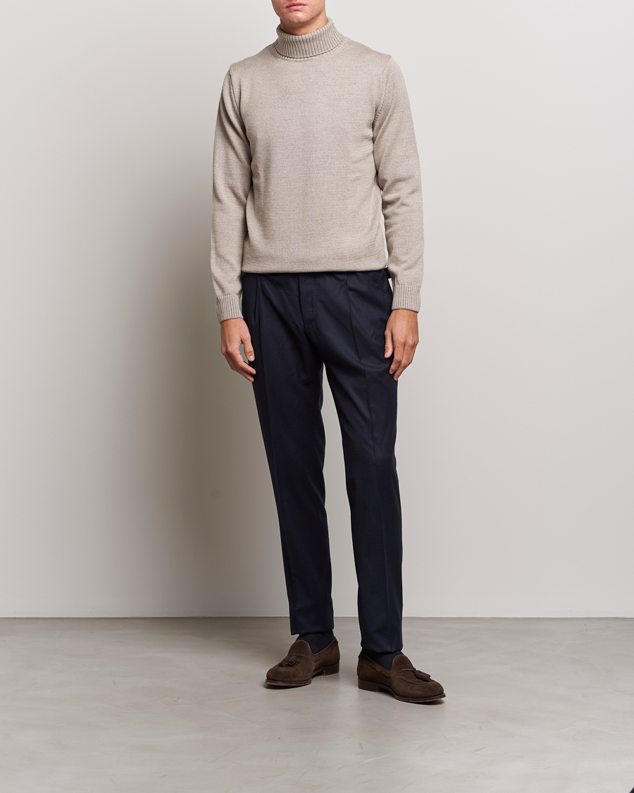 Herre | Trøjer | Stenströms | Chunky Merino Rollneck Beige