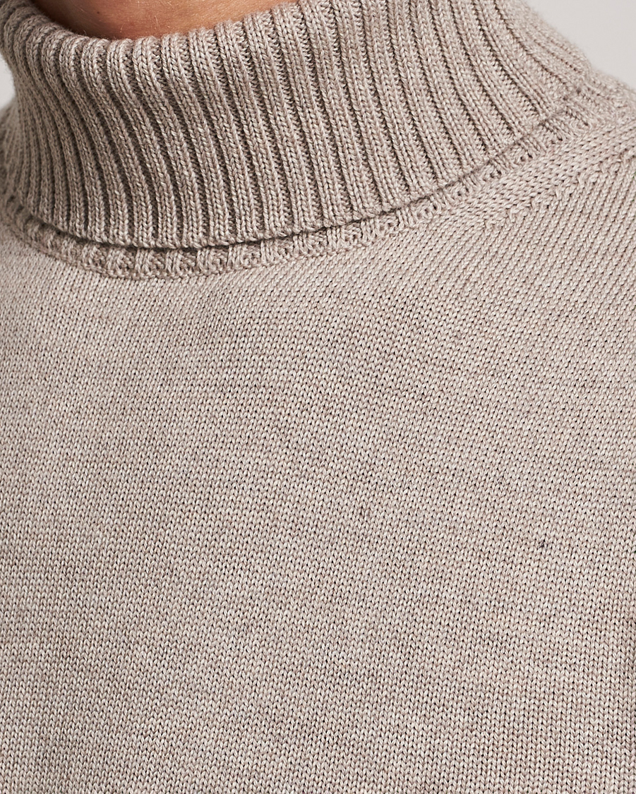 Herre | Trøjer | Stenströms | Chunky Merino Rollneck Beige