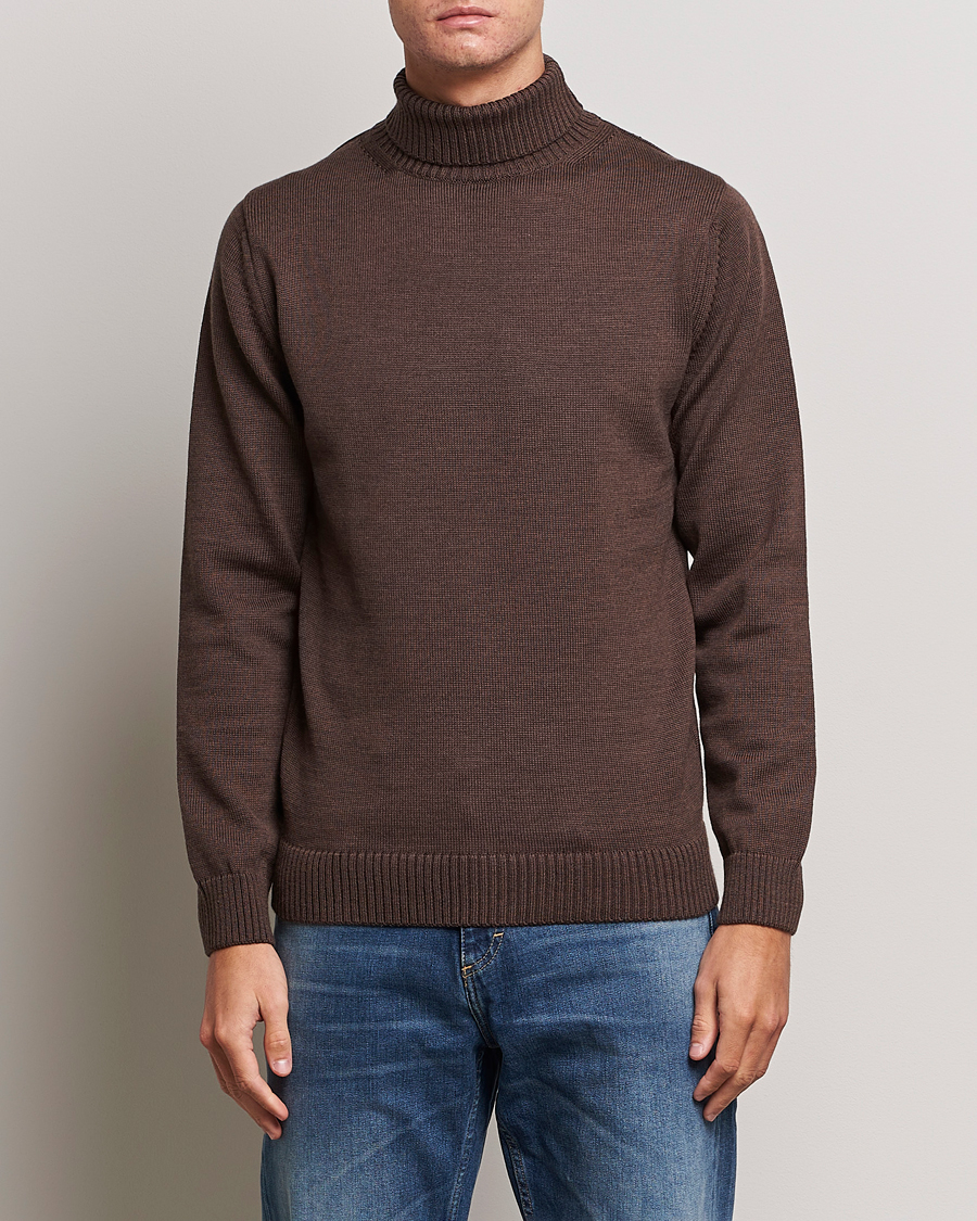 Herre | Trøjer | Stenströms | Chunky Merino Rollneck Brown