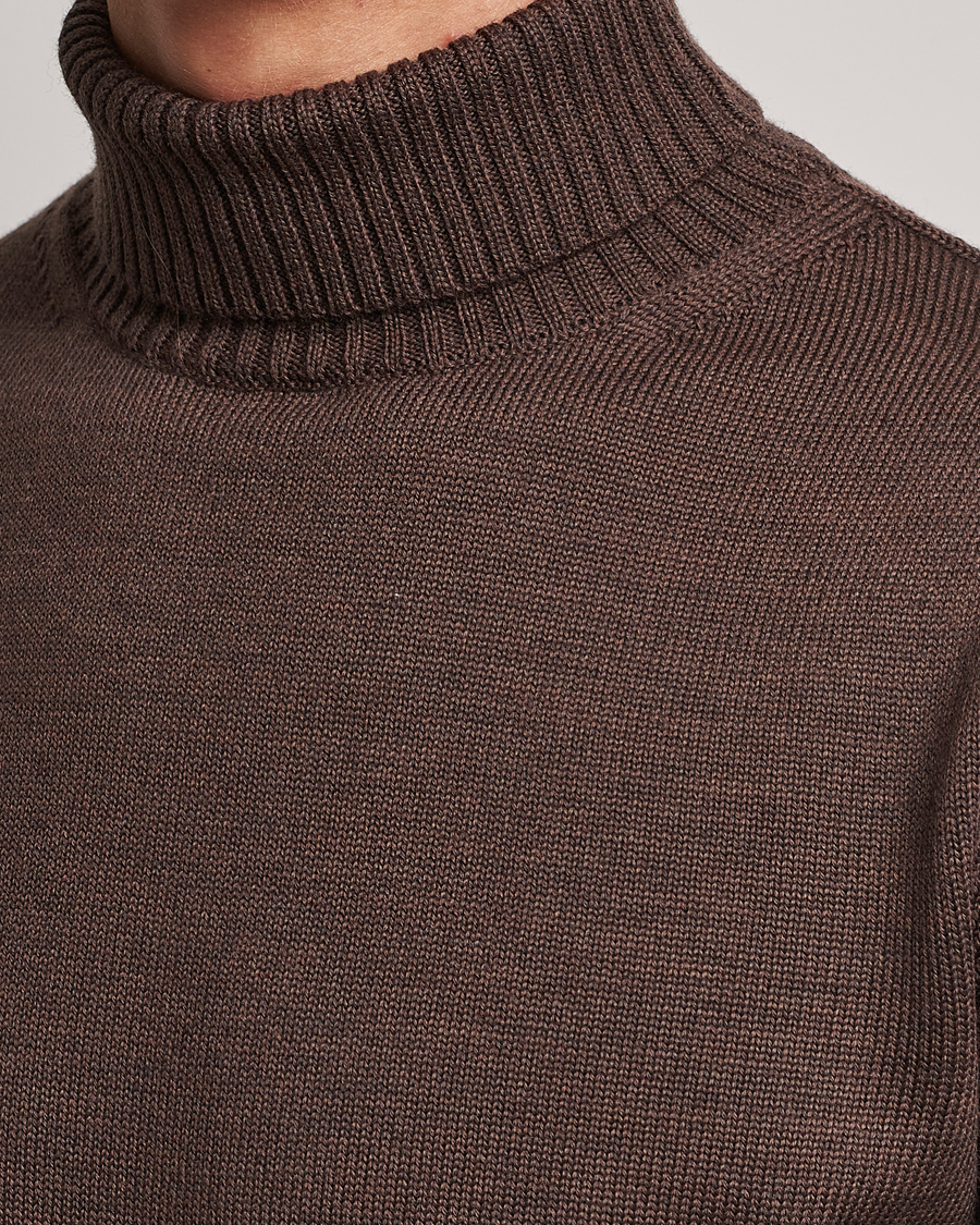 Herre | Trøjer | Stenströms | Chunky Merino Rollneck Brown
