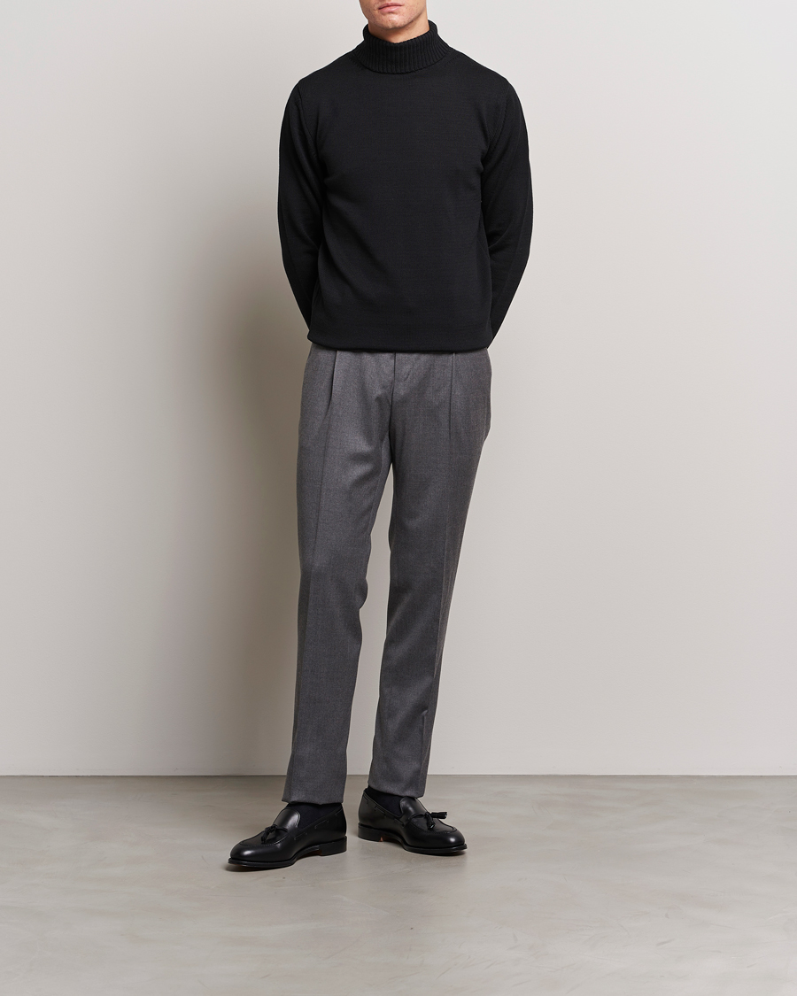 Herre | Trøjer | Stenströms | Chunky Merino Rollneck Black