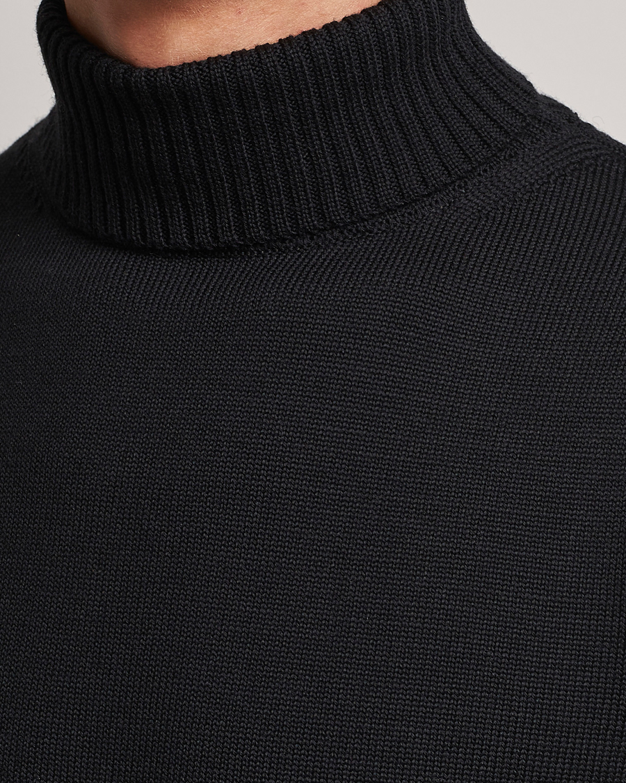 Herre | Trøjer | Stenströms | Chunky Merino Rollneck Black