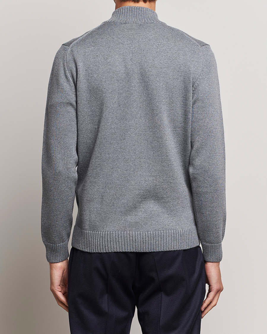 Herre | Trøjer | Stenströms | Chunky Merino Full Zip Cardigan Grey