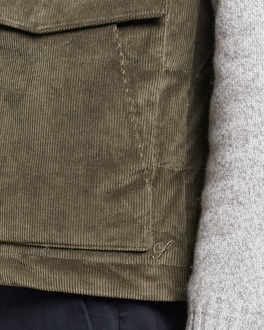 Herre | Jakker | Stenströms | Hooded Corduroy Vest Brown