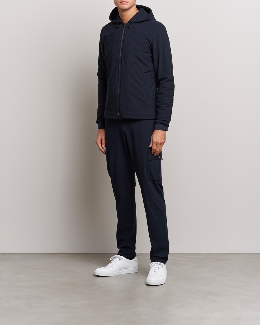 Herre | Jakker | Stenströms | Active Jersey Leisure Hood Jacket Navy