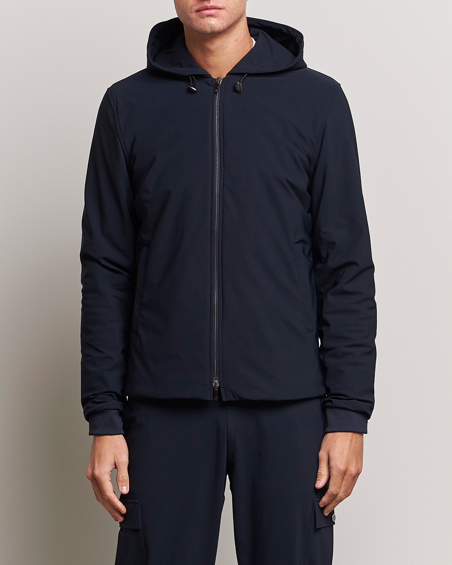 Herre | Jakker | Stenströms | Active Jersey Leisure Hood Jacket Navy