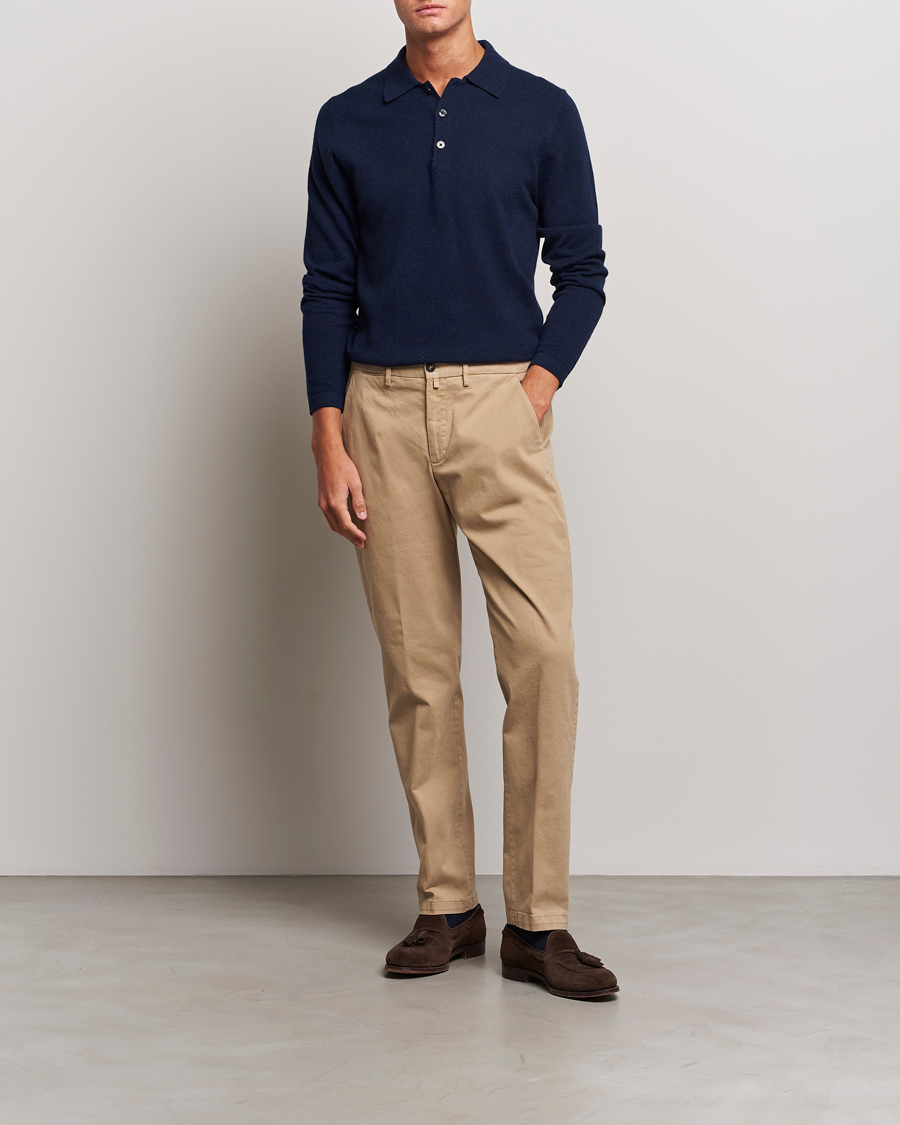 Herre | Trøjer | Stenströms | Cashmere Poloshirt Navy