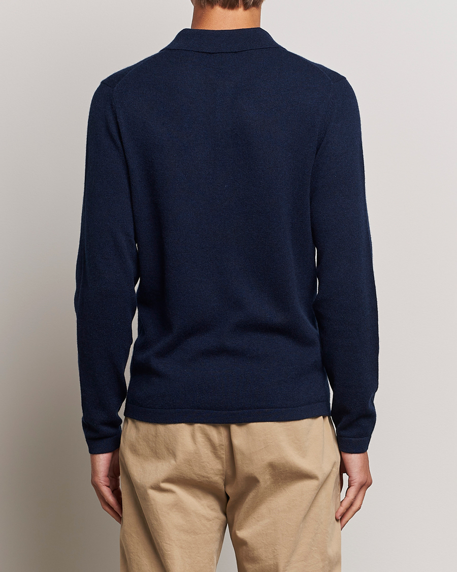 Herre | Trøjer | Stenströms | Cashmere Poloshirt Navy