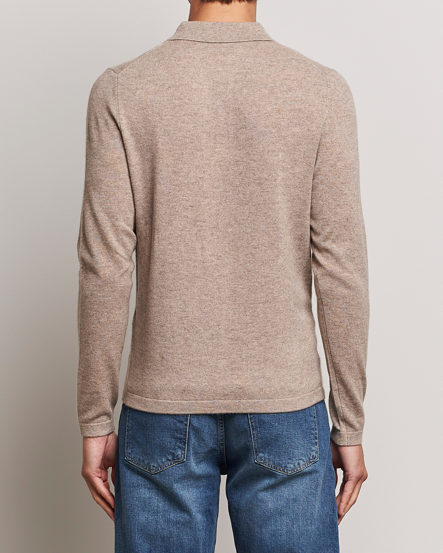 Herre | Trøjer | Stenströms | Cashmere Poloshirt Beige