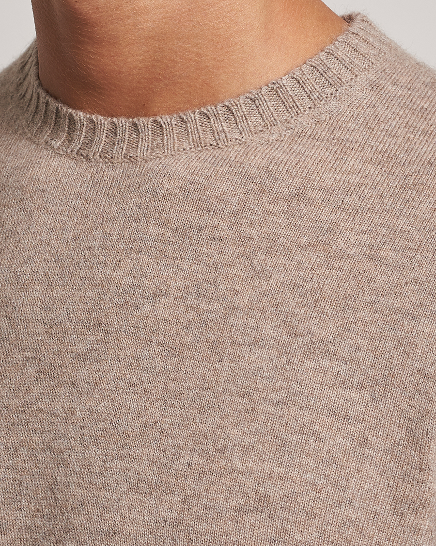 Herre | Trøjer | Stenströms | Cashmere Crewneck Beige