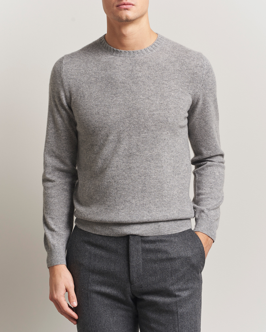 Herre | Trøjer | Stenströms | Cashmere Crewneck Grey