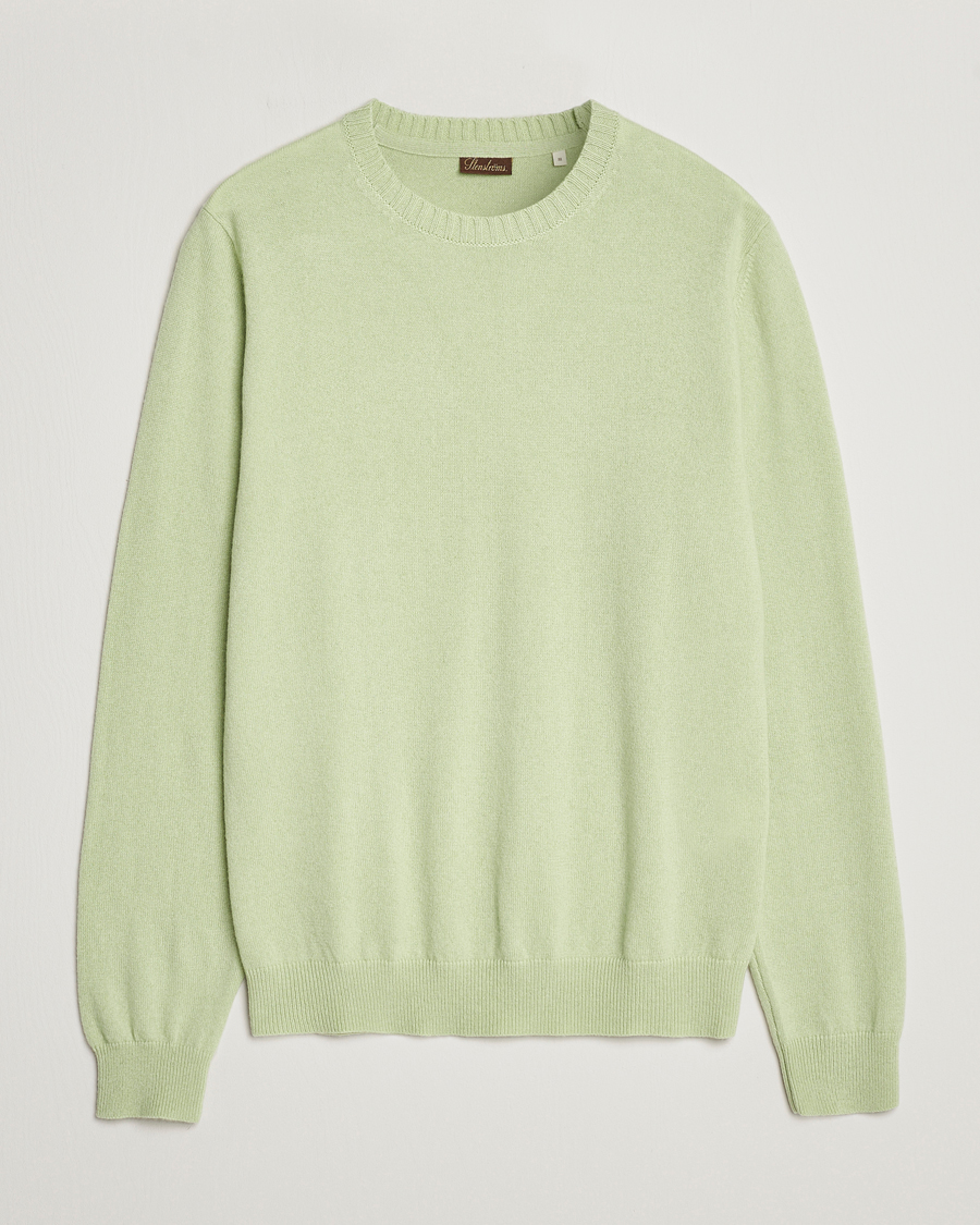 Herre | Trøjer | Stenströms | Cashmere Crewneck Soft Green
