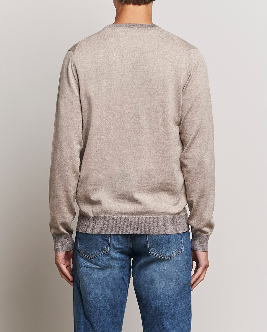 Herre | Trøjer | Stenströms | Merino Wool Contrast Cardigan Beige