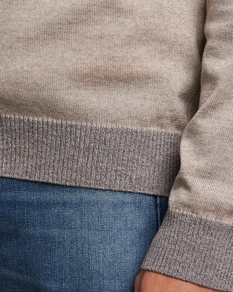 Herre | Trøjer | Stenströms | Merino Wool Contrast Cardigan Beige