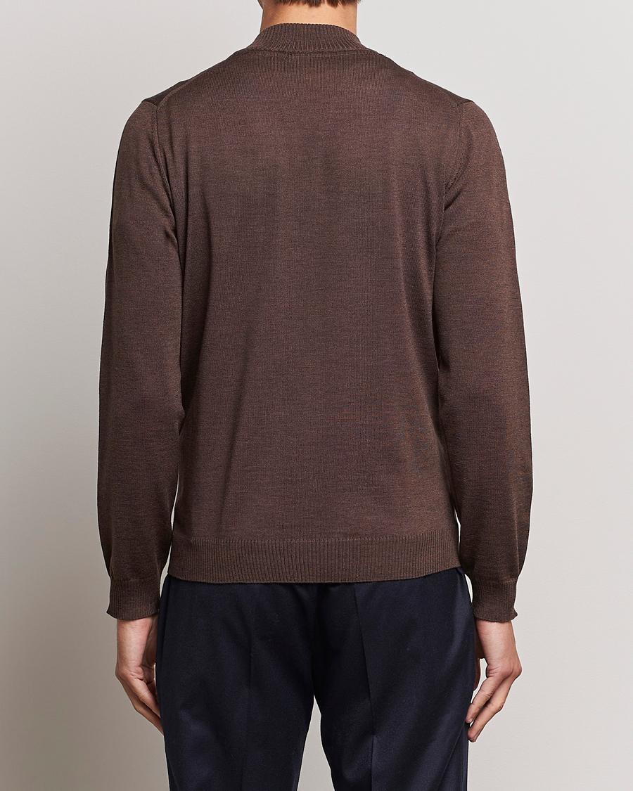 Herre | Trøjer | Stenströms | Merino Full Zip Brown
