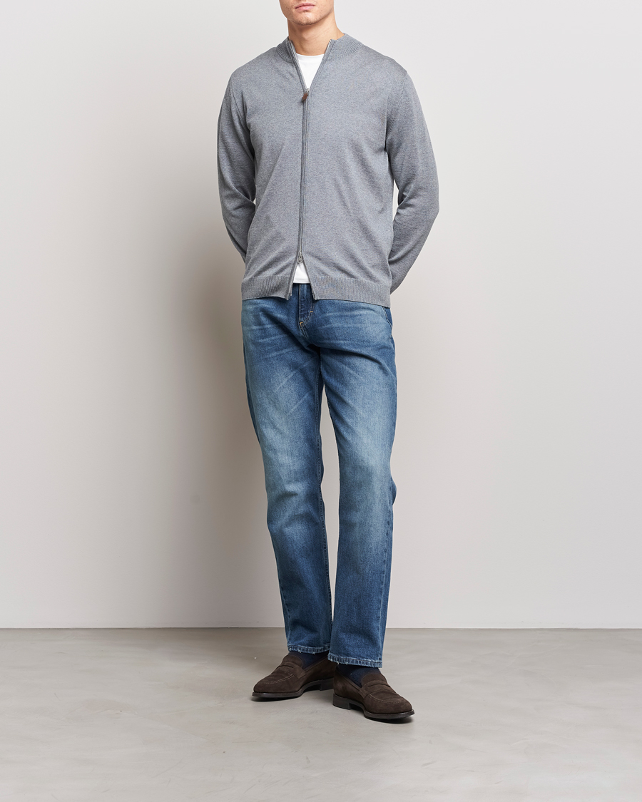 Herre | Trøjer | Stenströms | Merino Full Zip Grey