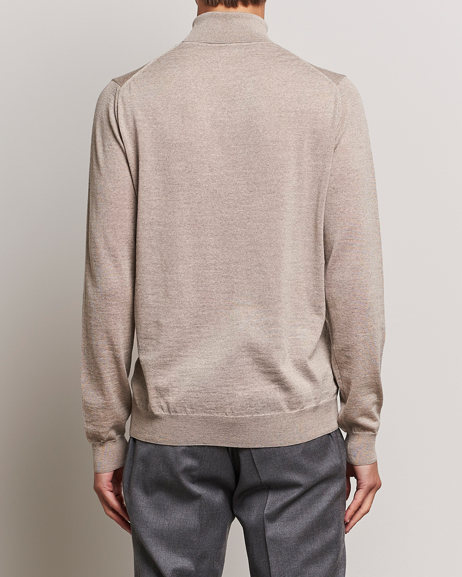 Herre | Trøjer | Stenströms | Fine Merino Rollneck Beige