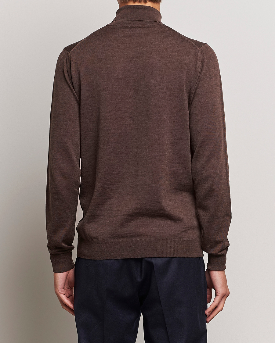 Herre | Trøjer | Stenströms | Fine Merino Rollneck Brown