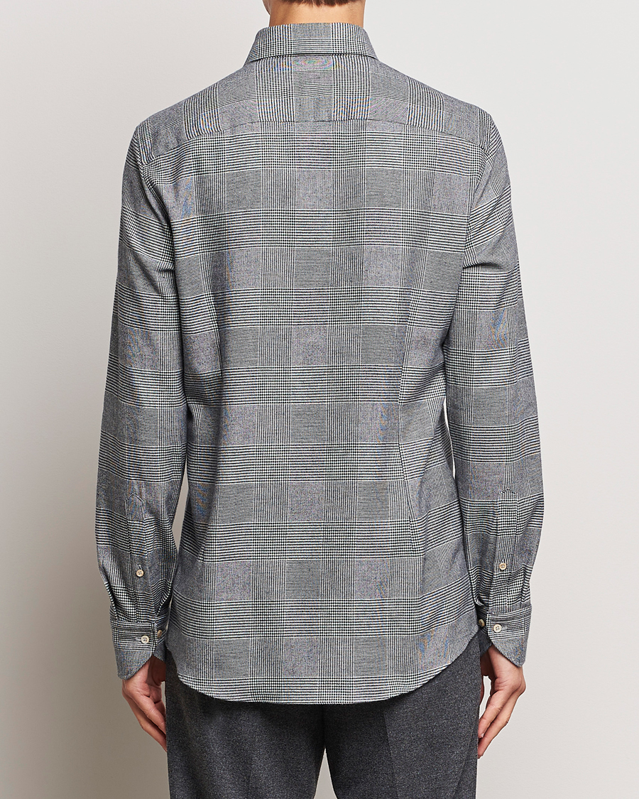 Herre | Skjorter | Stenströms | Slimline Prince of Wales Check Flannel Shirt Grey