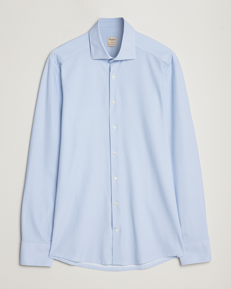 Herre | Skjorter | Stenströms | Slimline 4-Way Stretch Cut Away Shirt Light Blue