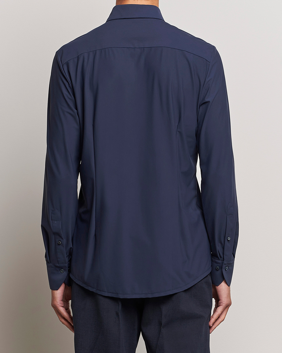 Herre | Skjorter | Stenströms | Slimline Cut Away 4-Way Stretch Shirt Navy
