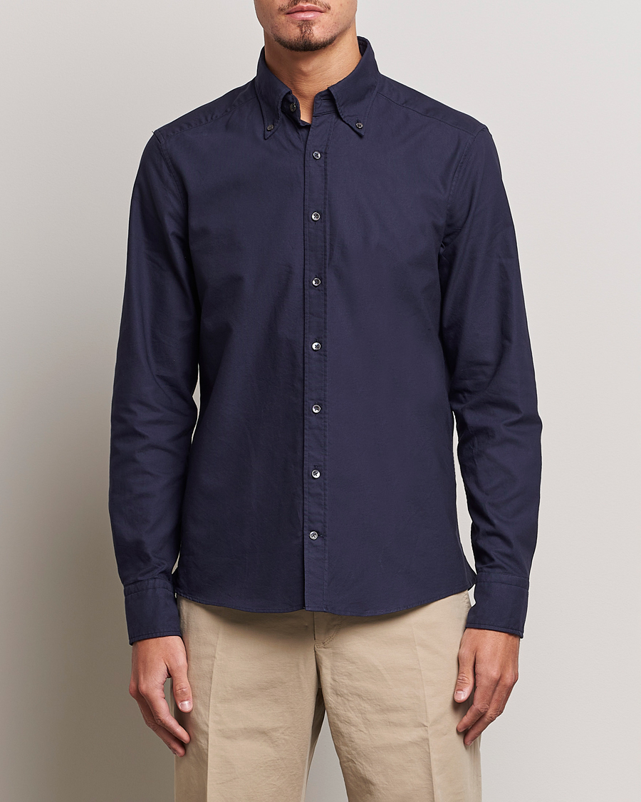 Herre | Skjorter | Stenströms | Slimline Oxford Shirt Navy