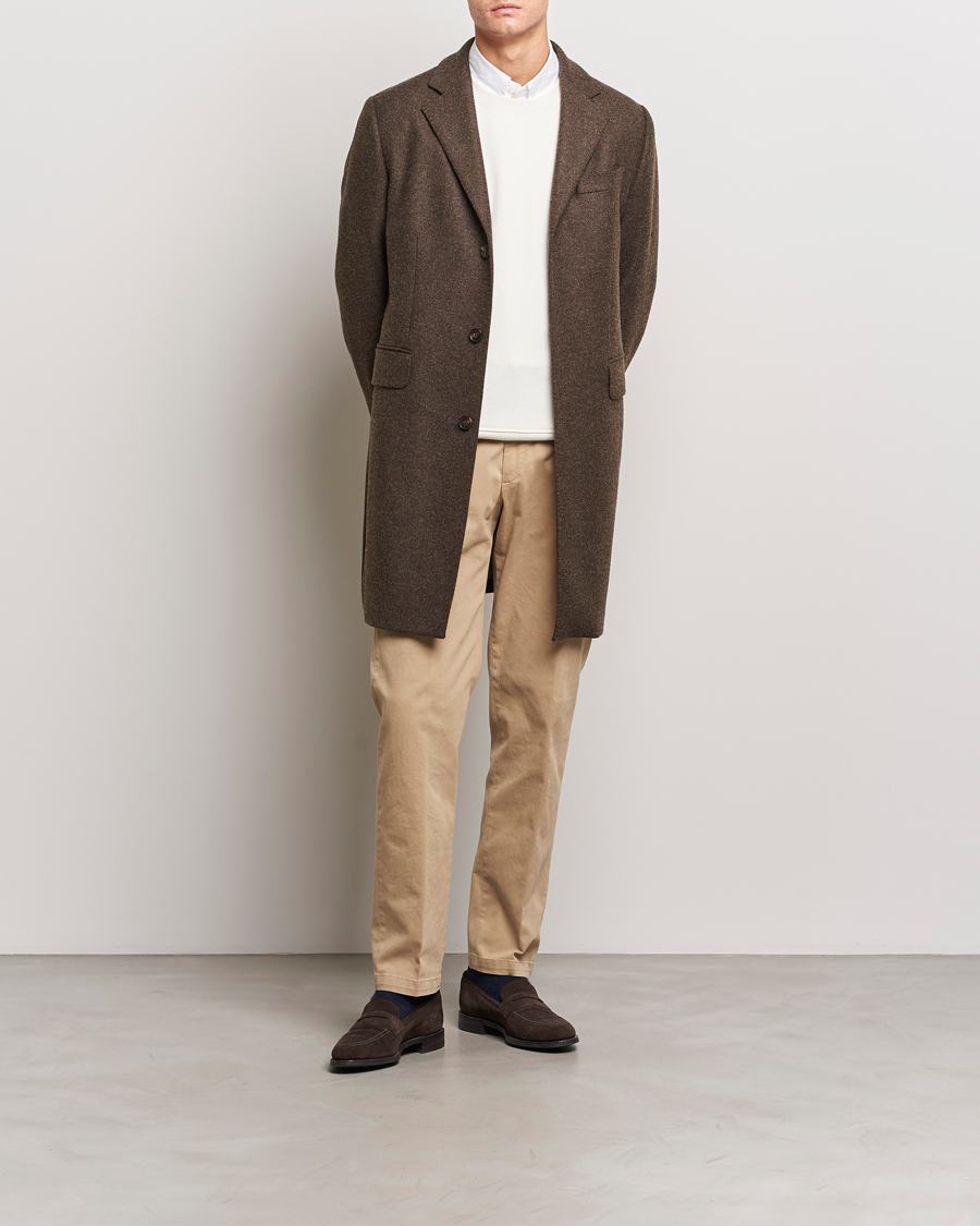 Herre | Jakker | Morris | Wool Coat Brown