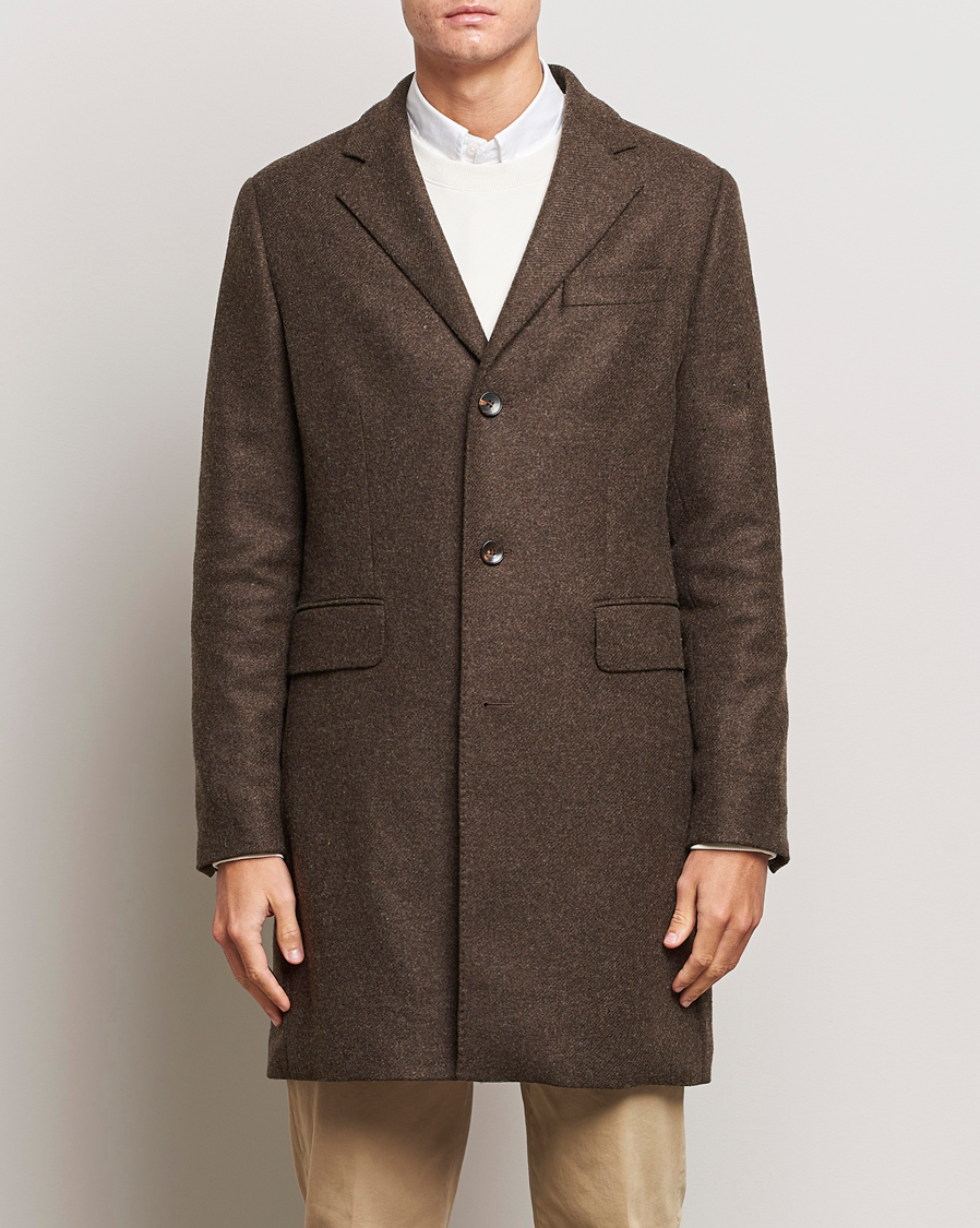 Herre | Jakker | Morris | Wool Coat Brown