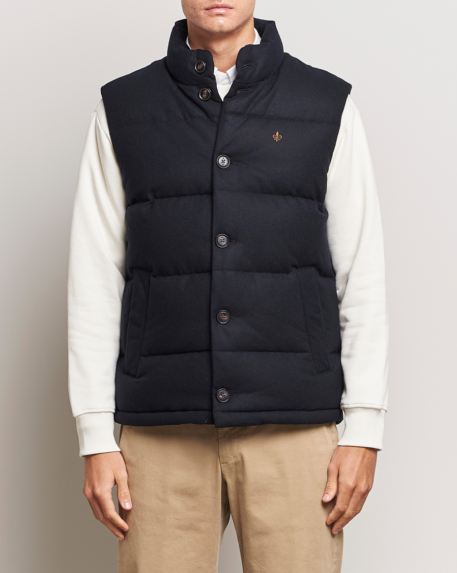 Herre | Jakker | Morris | Alston Wool Flanell Vest Blue