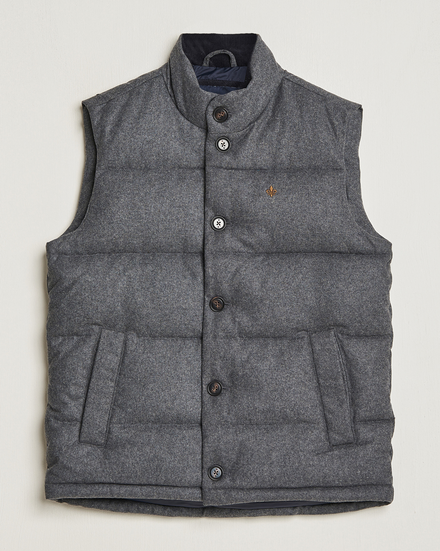 Herre | Jakker | Morris | Alston Wool Flanell Vest Grey