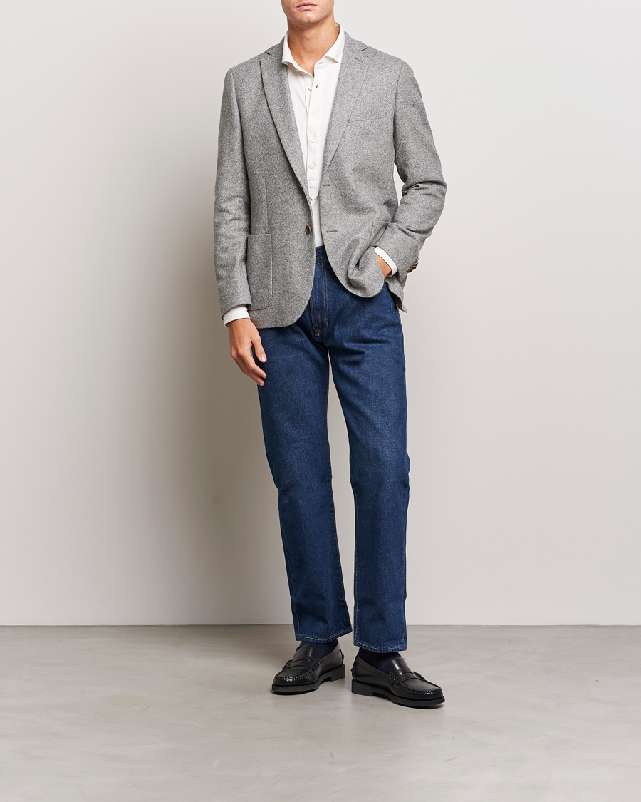Herre | Blazere & jakker | Morris | Archie Herringbone Blazer Grey