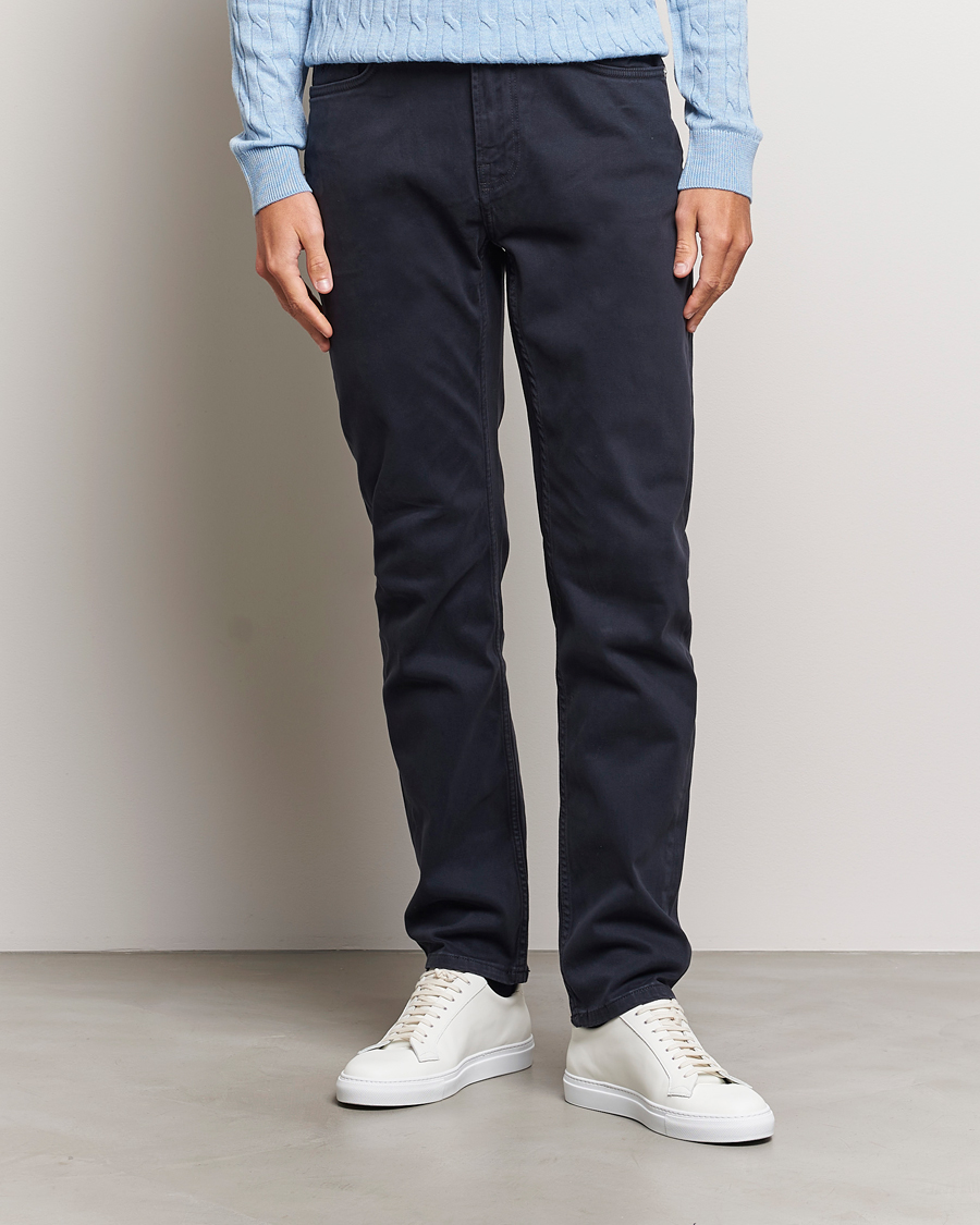 Herre | Udsalg tøj | Morris | James Brushed 5-Pocket Pant Blue