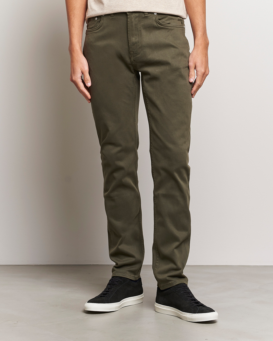 Herre | Bukser | Morris | James Brushed 5-Pocket Pant Olive