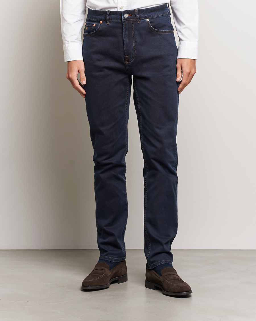 Herr | Blå jeans | Morris | James Satin Jeans Rinse Wash