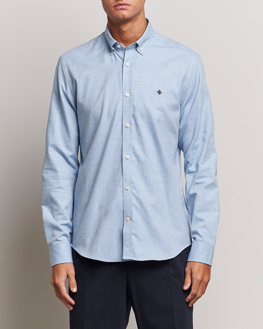 Herre |  | Morris | Watts Flanell Shirt Light Blue