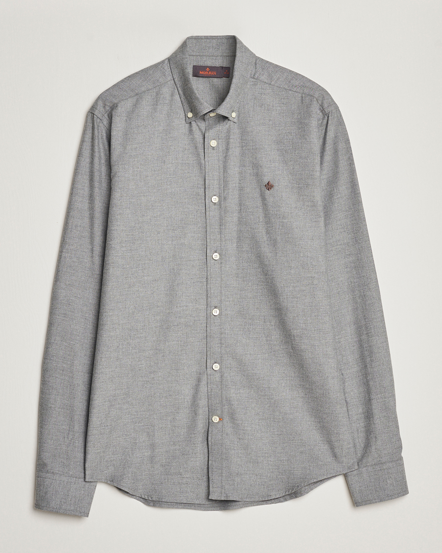 Herre | Skjorter | Morris | Watts Flanell Shirt Light Grey
