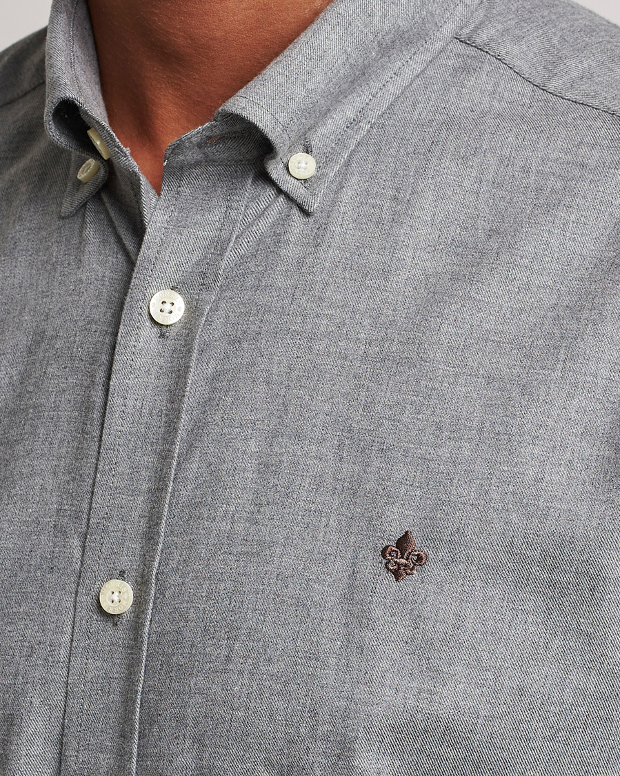 Herre | Skjorter | Morris | Watts Flanell Shirt Light Grey