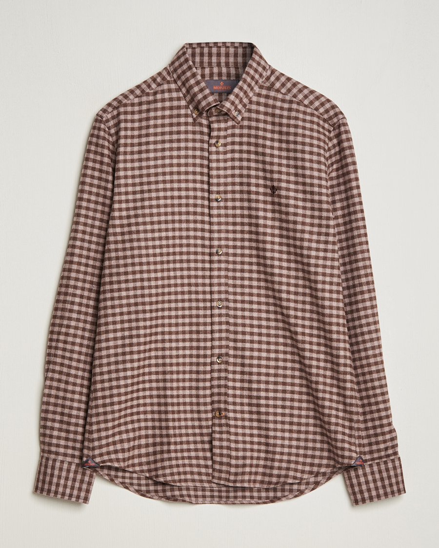 Herre | Skjorter | Morris | Flanell Check Shirt Brown