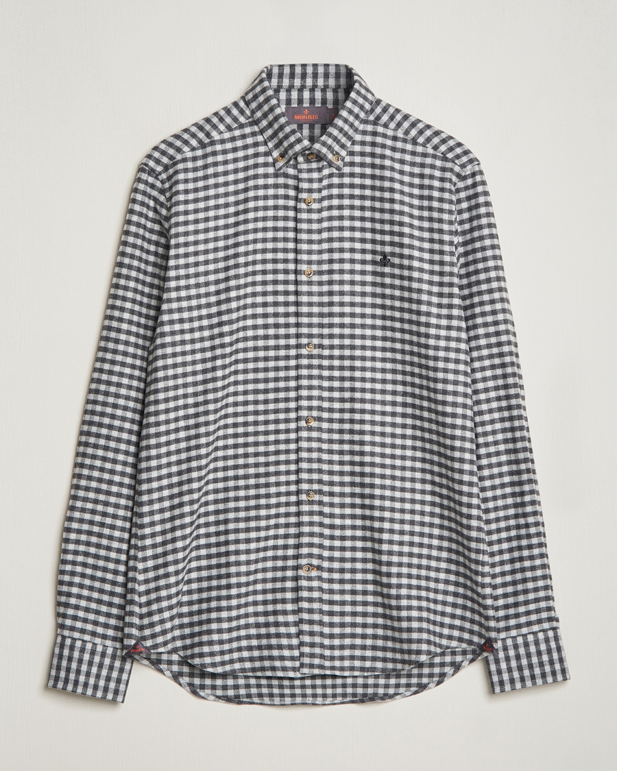 Herre | Skjorter | Morris | Flanell Check Shirt Grey