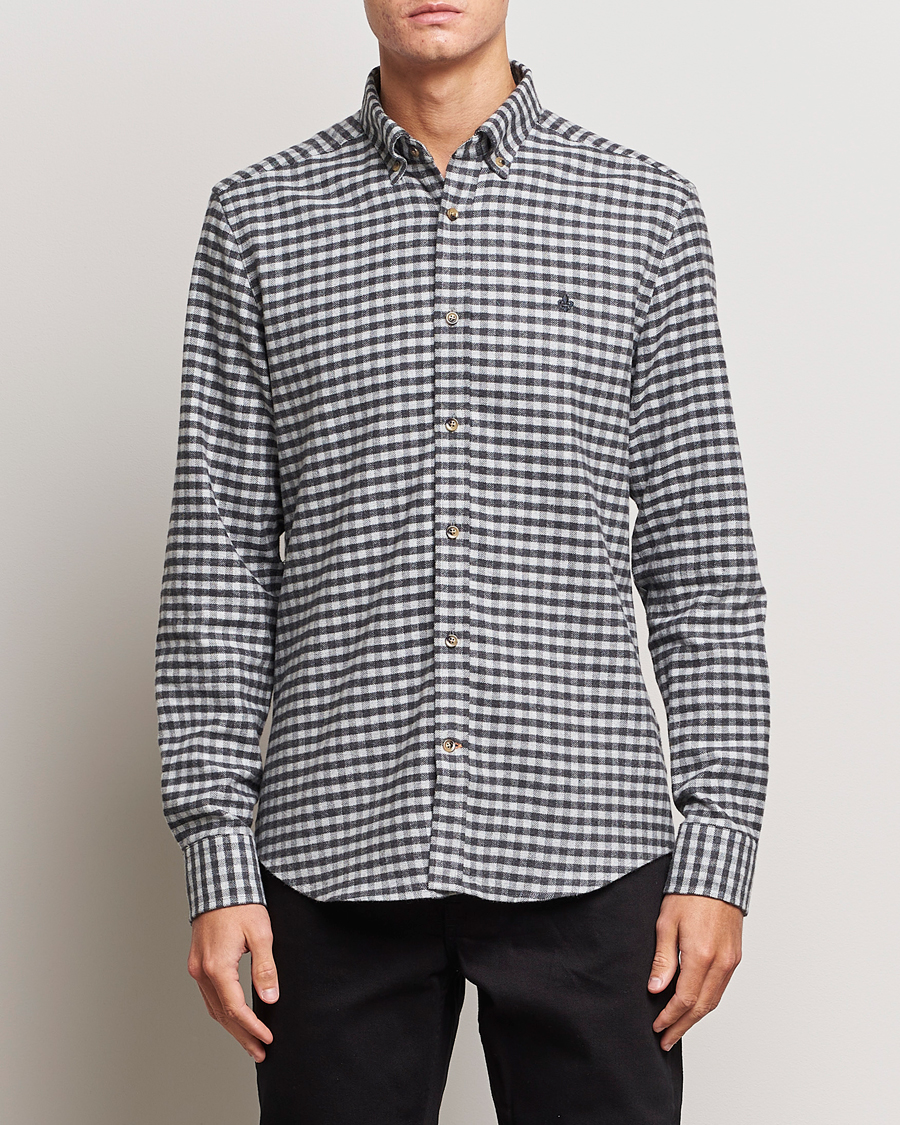 Herre | Flannelskjorter | Morris | Flanell Check Shirt Grey