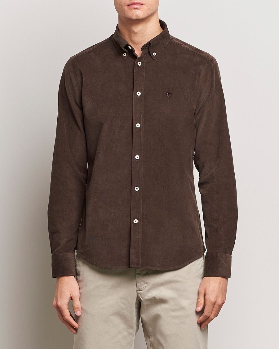 Herre | Skjorter | Morris | Douglas Corduroy Shirt Brown