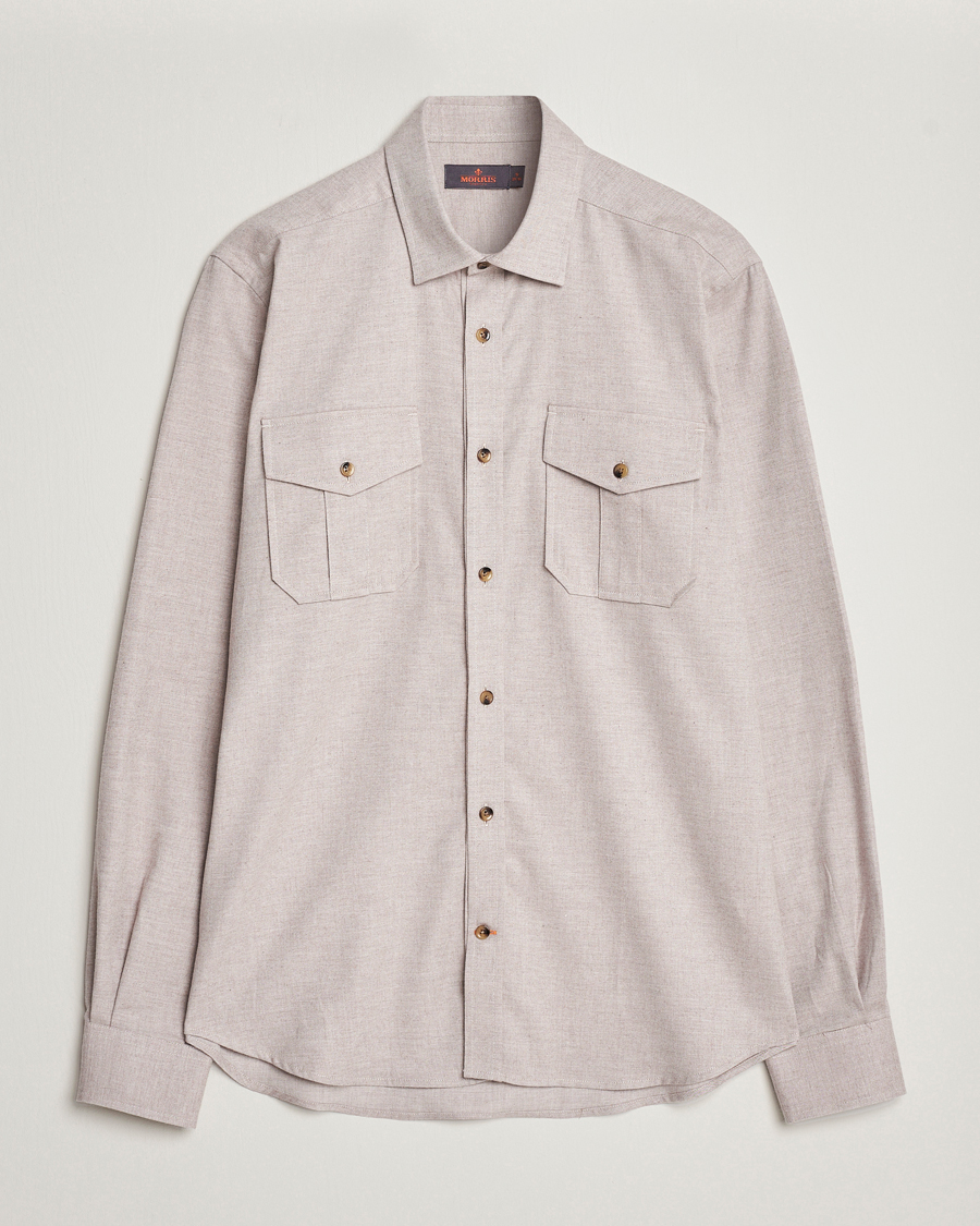 Herre | Skjorter | Morris | Weights Flanell Shirt Khaki