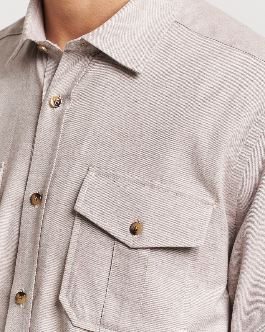 Herre | Skjorter | Morris | Weights Flanell Shirt Khaki