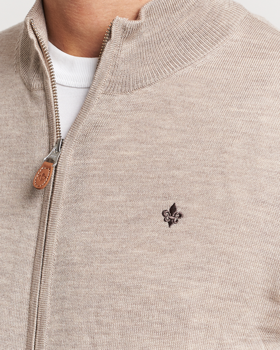 Herre | Trøjer | Morris | Merino Zip Cardigan Khaki
