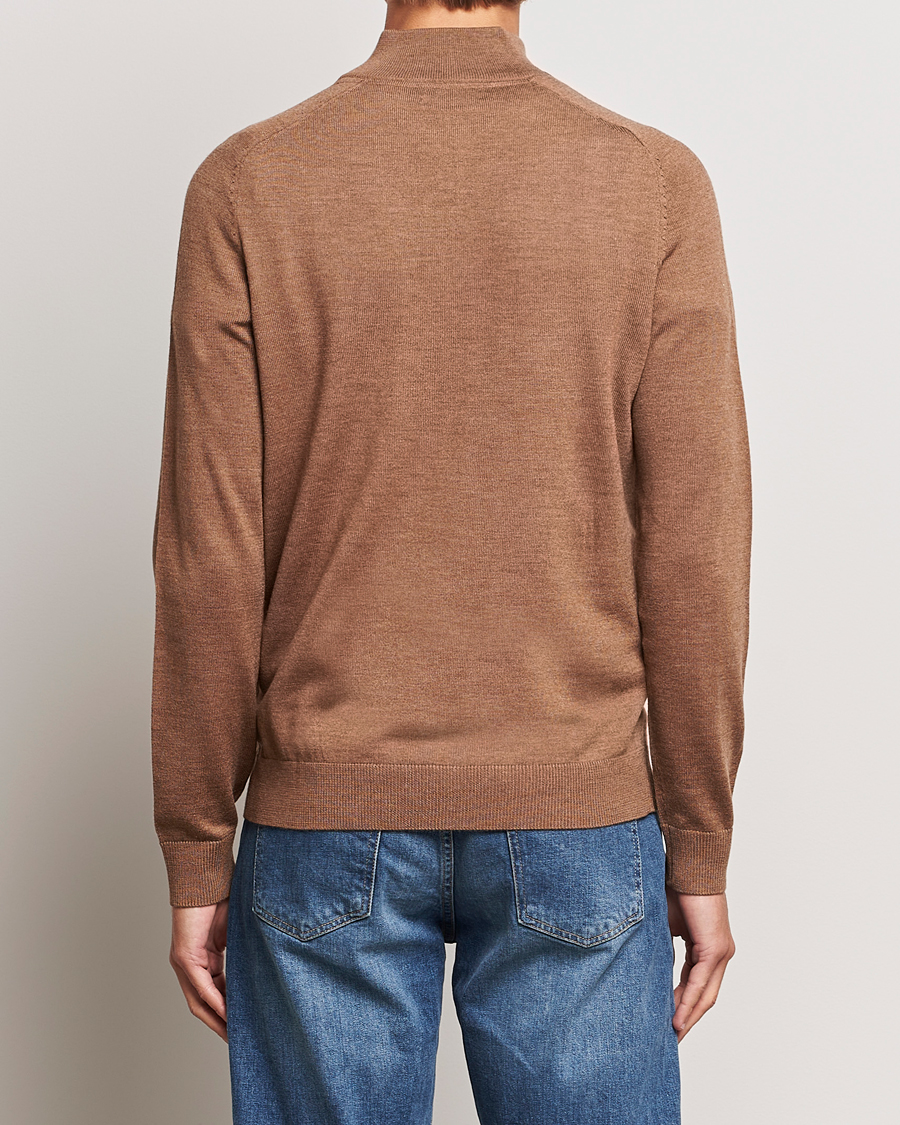 Herre | Trøjer | Morris | John Merino Half Zip Camel