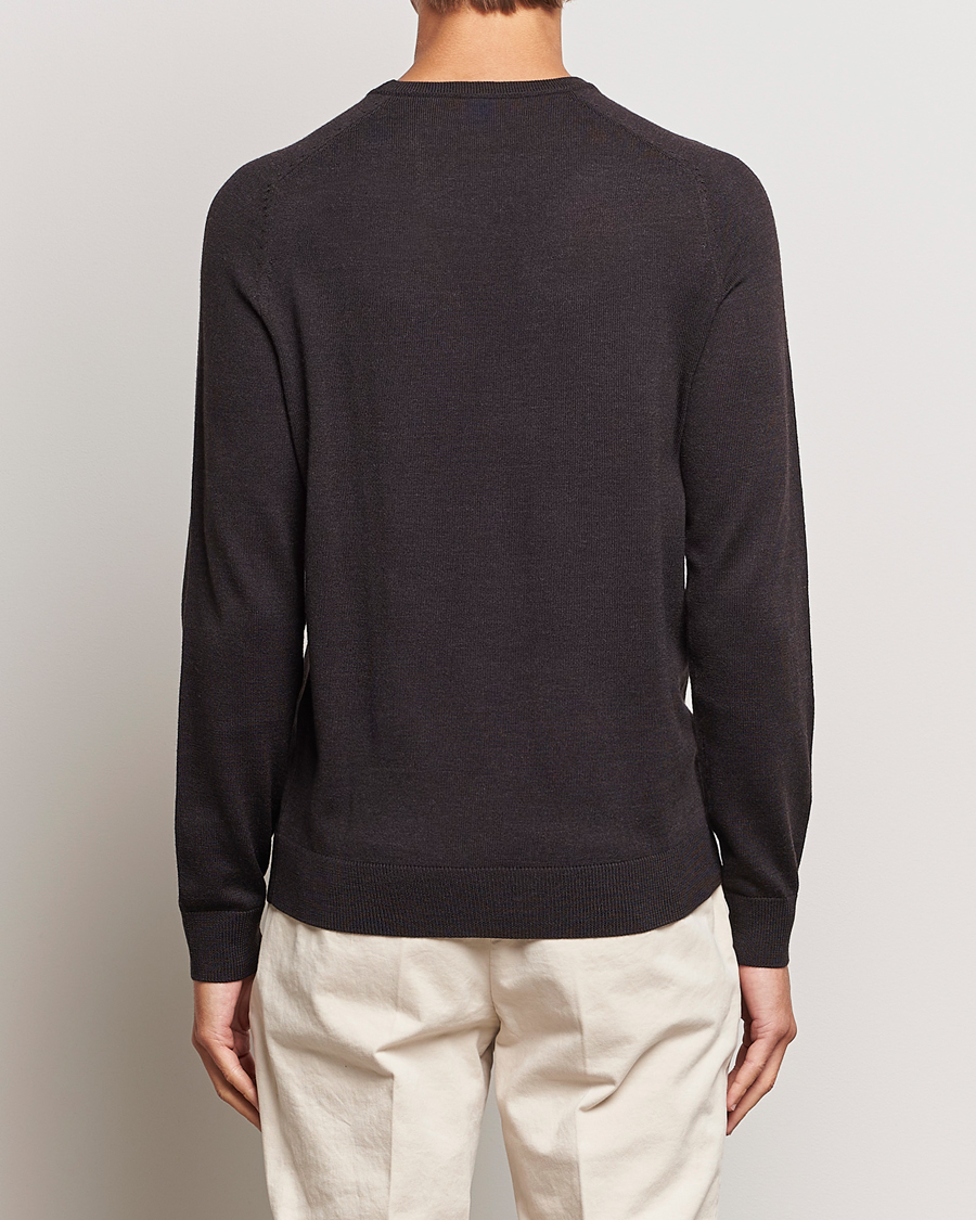 Herre | Trøjer | Morris | Merino Crew Neck Pullover Brown