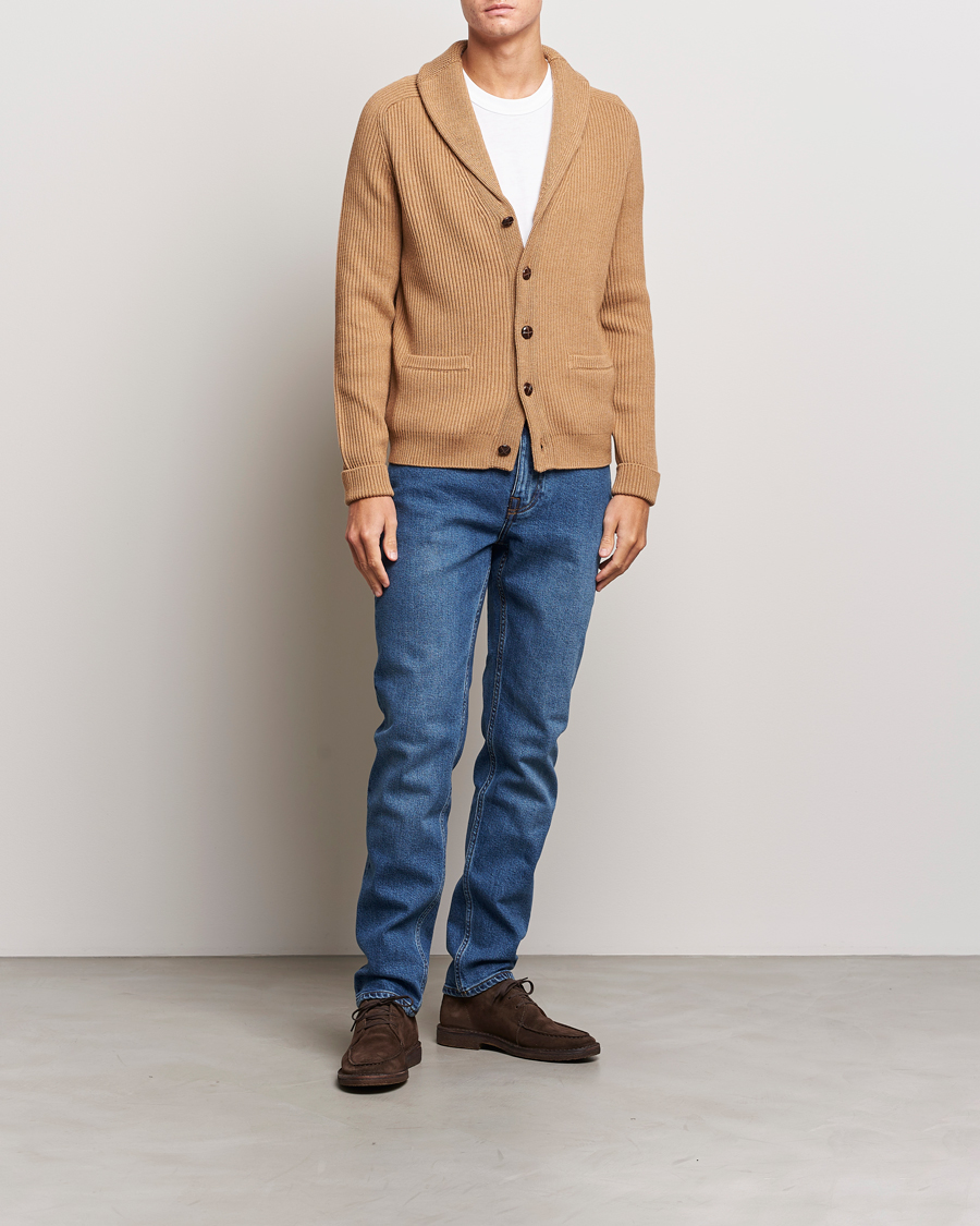 Herre | Trøjer | Morris | Brayden Shawl Cardigan Camel